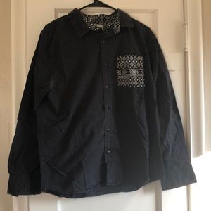 Black and white button up shirt